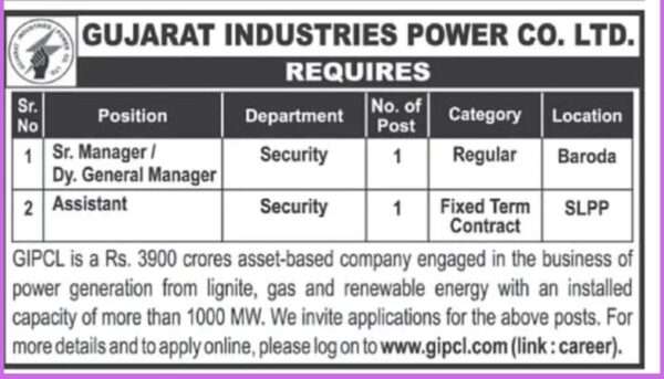 GIPCL Recruitment 2024 2 GIPCL Recruitment 2024 1