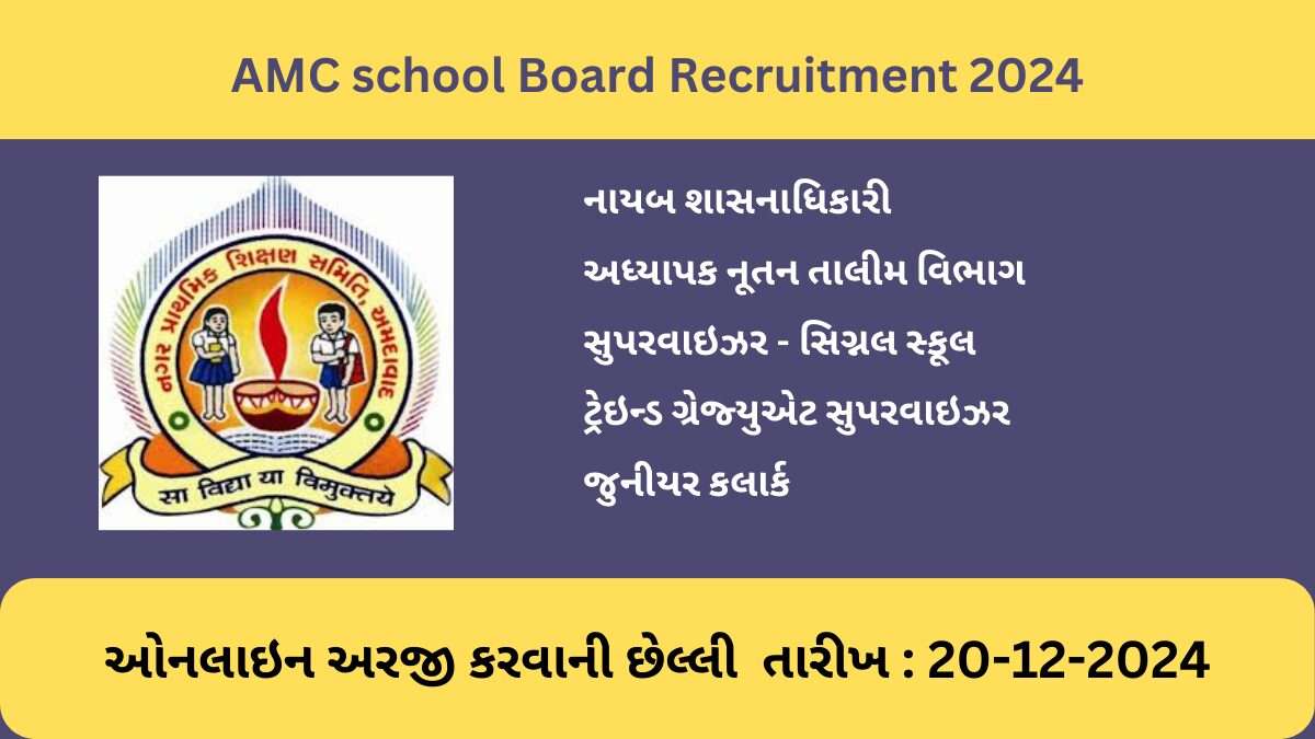 Amc school Board Recruitment 2024