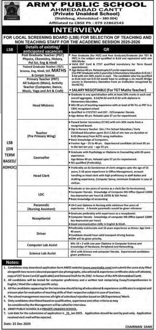 APS Ahmedabad Cantt Recruitment 2025 Various post 2 AMC CANTT SCHOOL 2024 12 26 at 09.03.53 38b98096 1