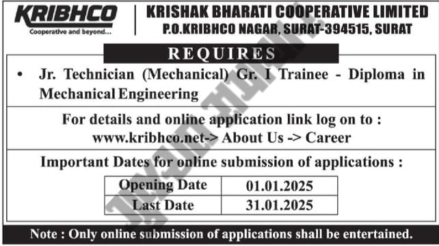 Kribhco Recruitment 2025 2 Kribhco Recruitment 2025