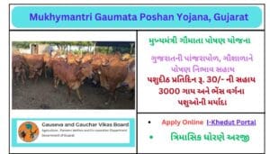 Mukhymantri Gaumata Poshan Yojana | મુખ્યમંત્રી ગૌમાતા પોષણ યોજના