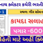 Gir Somnath Legal Advisor Recruitment 2025 | ગીર સોમનાથ કલેક્ટર કચેરીમાં કાયદા સલાહકાર ભરતી ૨૦૨૫ | અરજી કરો.
