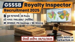 GSSSB Royalty Inspector Recruitment 2025 (રોયલ્ટી ઇન્સપેક્ટર ભરતી)