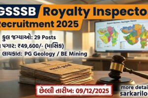 GSSSB Royalty Inspector Recruitment 2025 official notification Gujarat government job recruitment